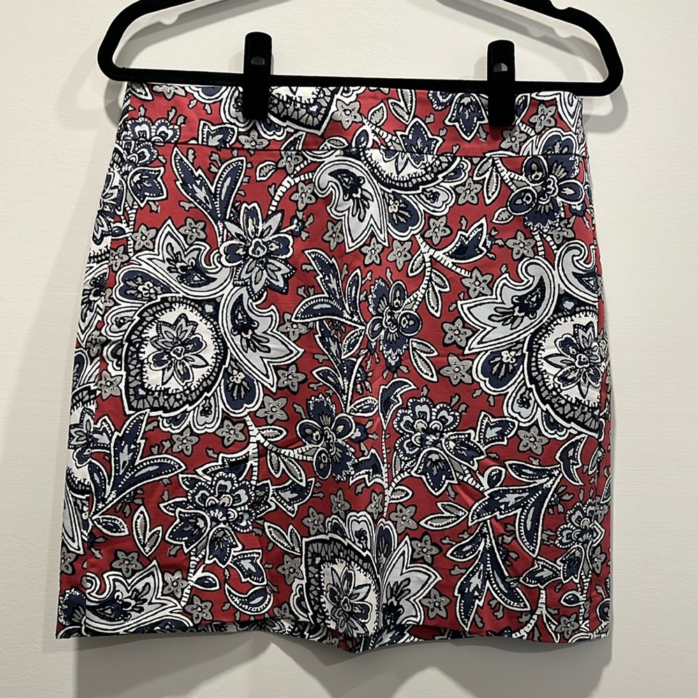 LOFT paisley print skirt